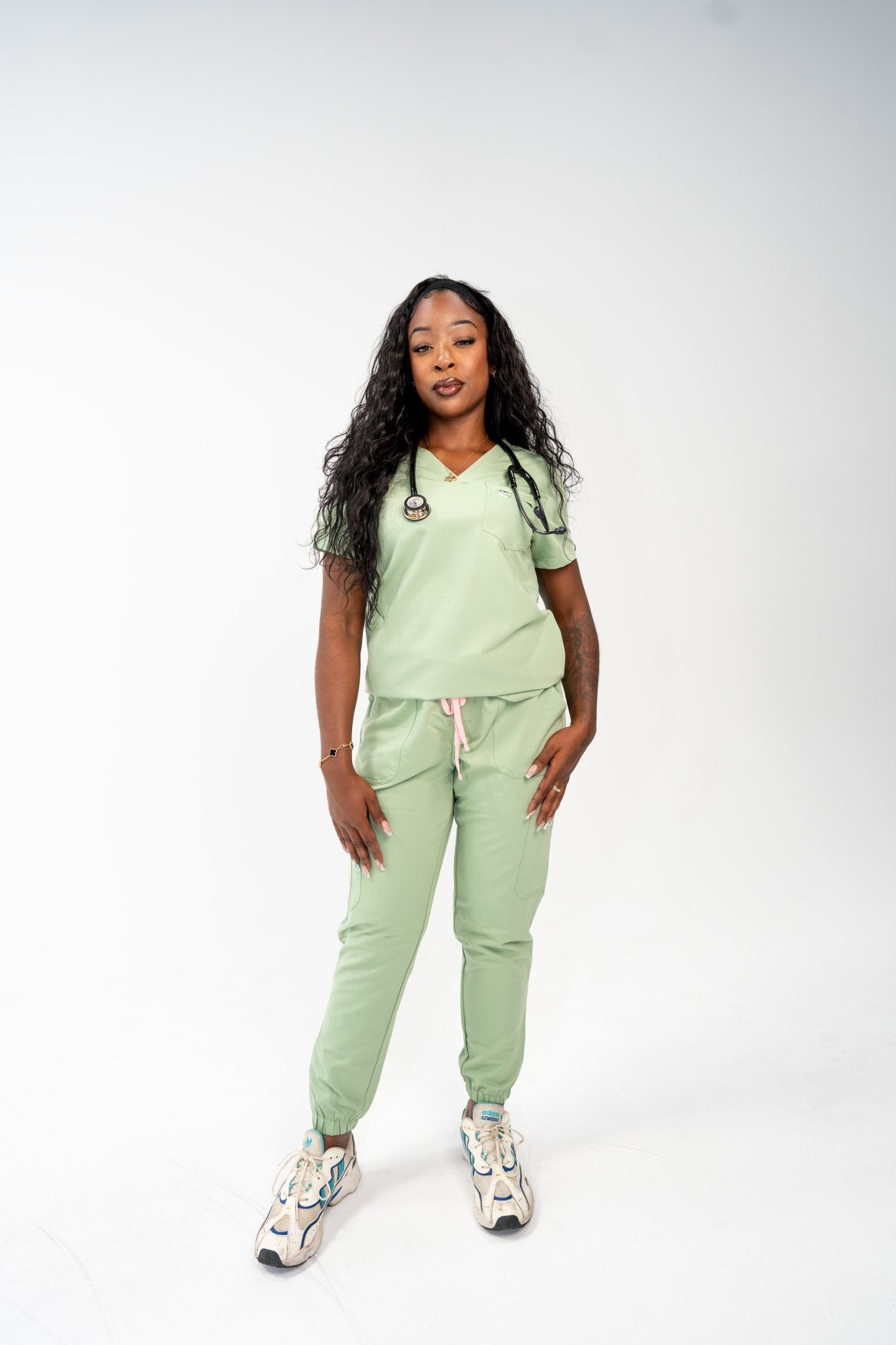 Image of Essential V-Neck Scrub Top